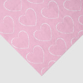versierd roze harten tissuepapier (Detail)