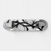 Versierd Zilver Skateboard (Horizontaal)