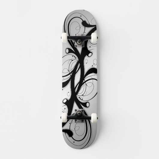 Versierd Zilver Skateboard (Voorkant)