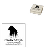 Versierde bos Beer paar retour adres Rubberstempel (Gestempeld)