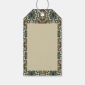 Versierde Burrowing Owl Gouden Bruine Aarde Tonen Cadeaulabel (Achterkant)