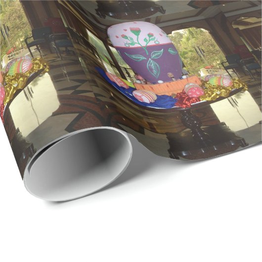 Versierde Easter Egg Art Print Cadeaupapier (Rol Hoek)