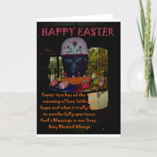 Versierde Easter Egg Art Print Feestdagen Kaart