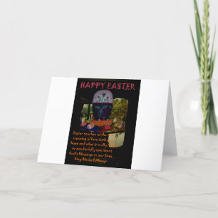 Versierde Easter Egg Art Print Feestdagen Kaart