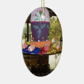 Versierde Easter Egg Art Print Keramisch Ornament (Rechts)