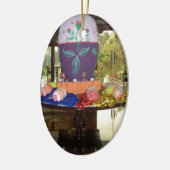 Versierde Easter Egg Art Print Keramisch Ornament (Links)