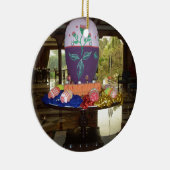 Versierde Easter Egg Art Print Keramisch Ornament (Rechts)