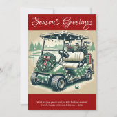 Versierde golfkar · Helderrood Feestdagenkaart (Voorkant)