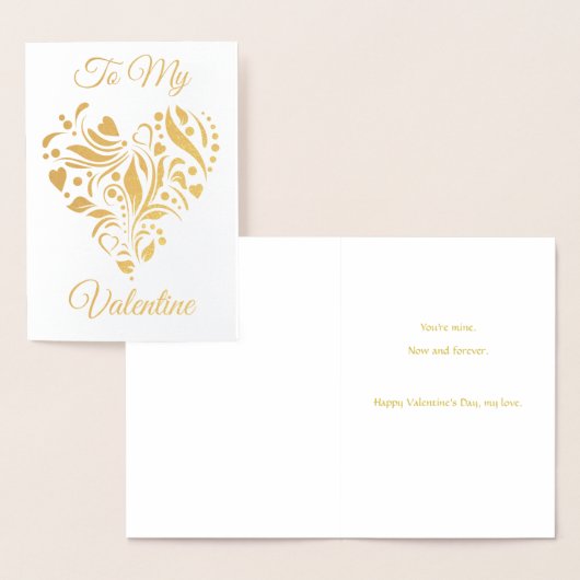 Versierde hart Valentijn Folie Kaarten (Display)