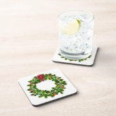 Versierde Kerst Festieve Krans Bier Onderzetter (Rechterzijde)