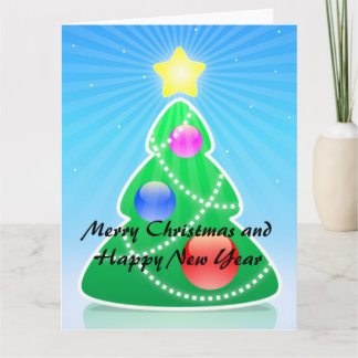 Versierde Kerstboom Kerstmis Bedankkaart