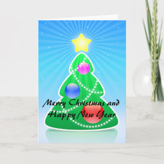 Versierde Kerstboom Kerstmis Kaart