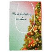  versierde kerstboom medium cadeauzakje (Voorkant)