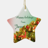  versierde kerstboom met tekst keramisch ornament (Rechts)