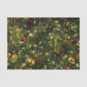 versierde kerstboom rood groen goud tissuepapier (Voorkant)