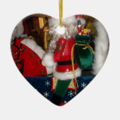 Versierde Kerstman Kerstkunst Print/Design Keramisch Ornament (Voorkant)