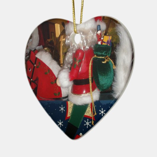 Versierde Kerstman Kerstkunst Print/Design Keramisch Ornament (Links)