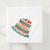 Versierde kersttaart bakkerij cadeau Labels (In situ)