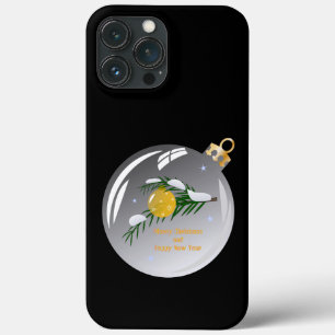 Versierde kersttak in glazen kerstbal  iPhone 13 pro max hoesje