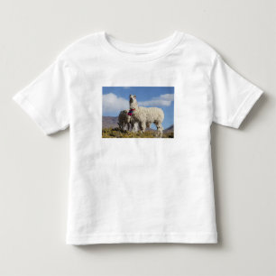 Versierde lama kudde in de Puna, Andesgebergte Kinder Shirts