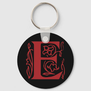 Versierde letter E Sleutelhanger