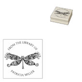 Versierde Libel Boek Uit de Bibliotheek Van Rubberstempel (Gestempeld)