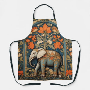 Versierde olifant William Morris geïnspireerd Flor Schort
