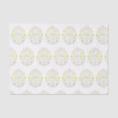 Versierde paasei bloemblaadje konijn tissuepapier (Voorkant)