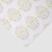 Versierde paasei bloemblaadje konijn tissuepapier (Detail)