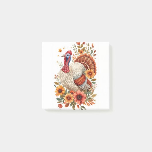 Versierde Thanksgiving-kalkoen  Post-it® Notes (Voorkant)