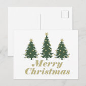 Versierde vakantie Vrolijke kerstpijnbomen Feestdagenkaart (Voorkant / Achterkant)