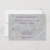 Versierde Victoriaanse Maskerade Bal Bruiloft RSVP (Achterkant)