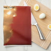 Versierde witte kerstboom Collectie Theedoek (Quarter Fold)