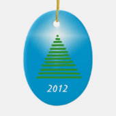 Versiering - Boom met ster Keramisch Ornament (Voorkant)