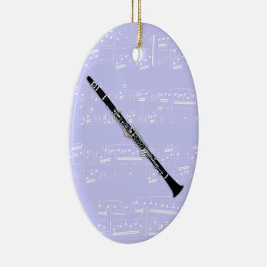 Versiering - Clarinet - Kies uw kleur Keramisch Ornament (Rechts)