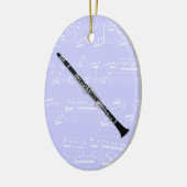 Versiering - Clarinet - Kies uw kleur Keramisch Ornament (Links)