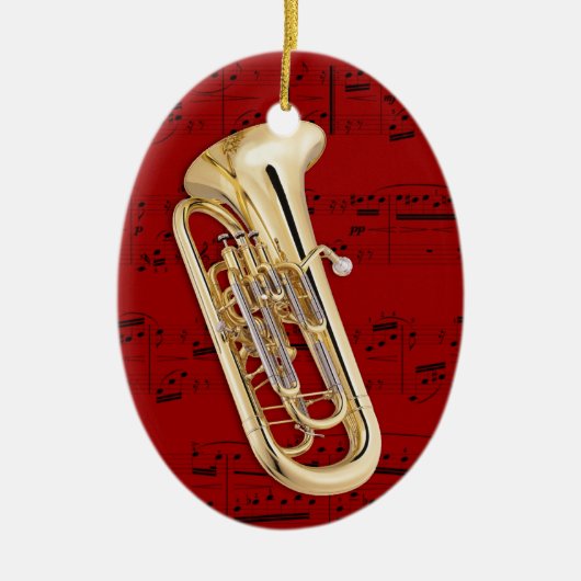 Versiering - Euphonium - Kies uw kleur Keramisch Ornament (Voorkant)