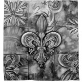  versiering Fleur-de-lis Douchegordijn (Voorkant)
