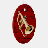 Versiering - Flugelhorn - Kies uw kleur Keramisch Ornament (Rechts)