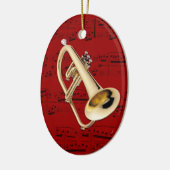 Versiering - Flugelhorn - Kies uw kleur Keramisch Ornament (Links)