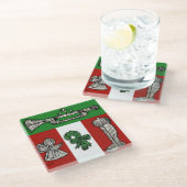  versiering glazen onderzetter (Schuin)