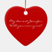 Versiering huwelijksvoorstel keramisch ornament (Achterkant)