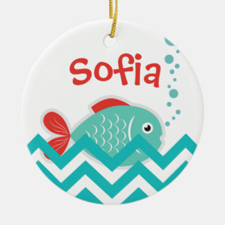 versiering in "Fish"-ontwerp Keramisch Ornament