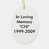 versiering - In Loving Memory (Chi) Keramisch Ornament (Achterkant)