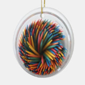 Versiering met kleurcodes keramisch ornament (Links)