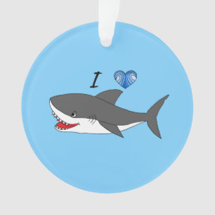Versiering met schattig ontwerp van haaien ornament