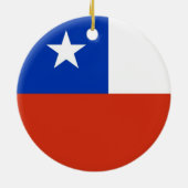 Versiering met vlag van Chili Keramisch Ornament (Achterkant)