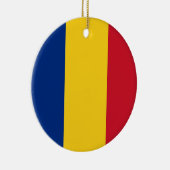 Versiering met vlag van Roemenië Keramisch Ornament (Rechts)