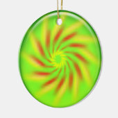 Versiering - Pinrad in 3d groene bal Keramisch Ornament (Links)