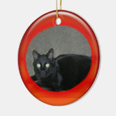 Versiering - Rode bal personaliseren Keramisch Ornament (Links)